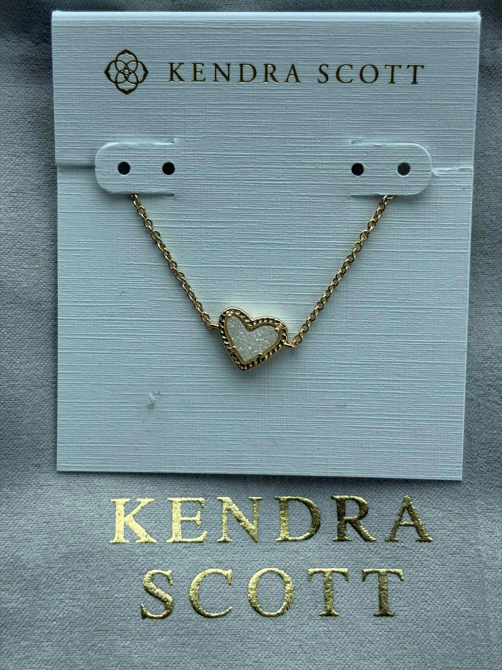 Kendra Scott White Heart Pendant Necklace
